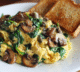 10-Minute Mushroom Spinach Scrambled Eggs